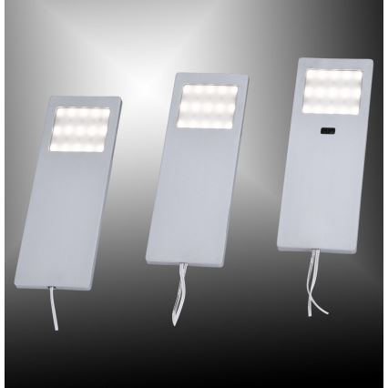 Paul Neuhaus 1121-95-3 - LOT 3x Luminaire de meuble avec un détecteur LED/2W/230V