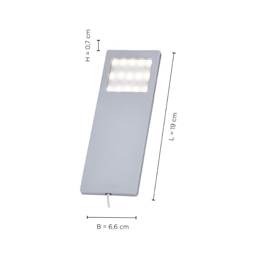 Paul Neuhaus 1121-95-3 - LOT 3x Luminaire de meuble avec un détecteur LED/2W/230V