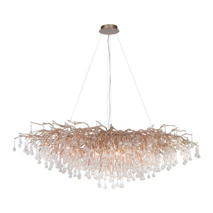 Paul Neuhaus 2031-11 - Suspension filaire ICICLE 15xG9/40W/230V 75x150 cm laiton