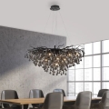 Paul Neuhaus 2192-18 - Suspension sur câble ICICLE 10xG9/40W/230V 50x100 cm noir