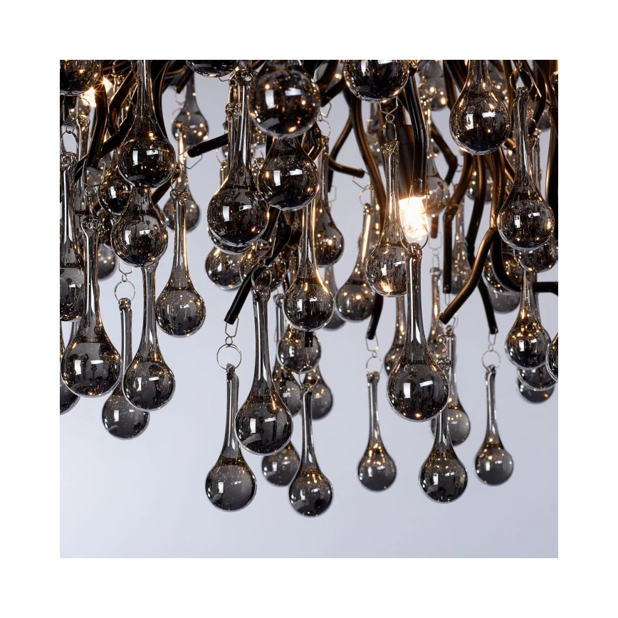 Paul Neuhaus 2192-18 - Suspension sur câble ICICLE 10xG9/40W/230V 50x100 cm noir