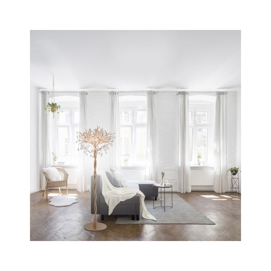 Paul Neuhaus 232-11 - Lampadaire ICICLE 5xG9/40W/230V laiton