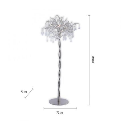 Paul Neuhaus 232-55 - Lampadaire ICICLE 5xG9/40W230V chrome brillant