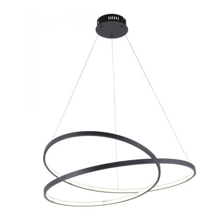 Paul Neuhaus 2474-18 - Suspension filaire LED à intensité variable ROMAN LED/40W/230V noir