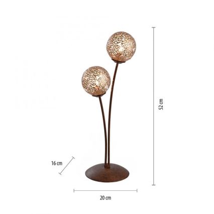 Paul Neuhaus 4032-48 - Lampe de table GRETA 2xG9/40W/230V