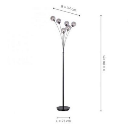 Paul Neuhaus 419-18 - Lampadaire LED WIDOW 6xG9/3W/230V