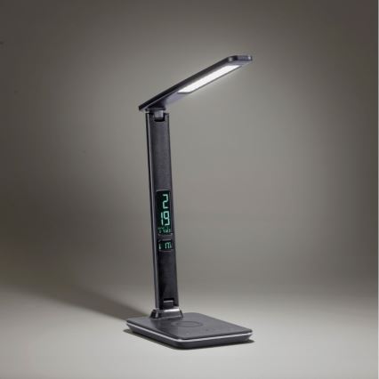 Paul Neuhaus 4595-18 - Lampe à intensité variable avec chargeur sans fil ADRIANO LED/5W/230V noire