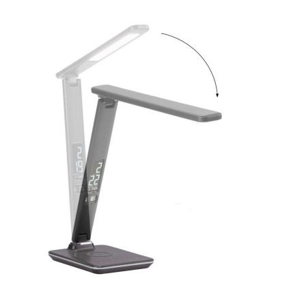 Paul Neuhaus 4595-18 - Lampe à intensité variable avec chargeur sans fil ADRIANO LED/5W/230V noire