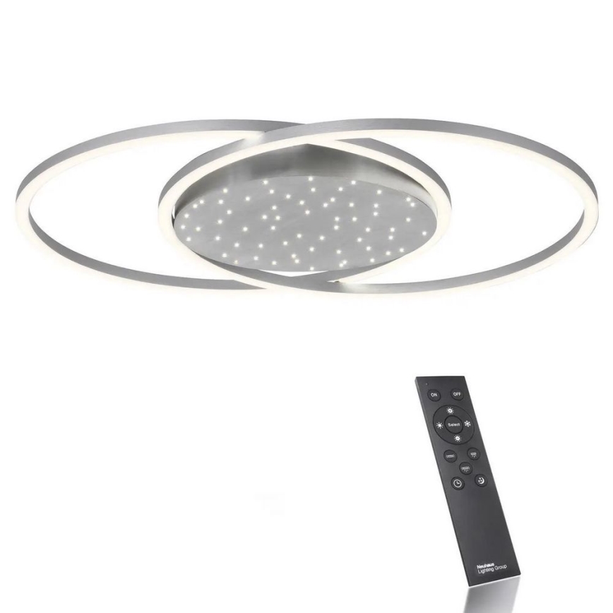 Paul Neuhaus 6025-55 - Lustre monté en surface à intensité variable YUKI LED/48W/230V + Télécommande