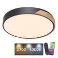 Paul Neuhaus 6071-18 - Plafonnier à intensité variable Q-PIATO LED/35W/230V d. 51 cm 2700-5000K Wi-Fi + télécommande