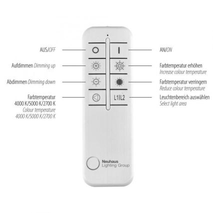 Paul Neuhaus 6233-55 - Plafonnier à intensité variable PAAN LED/45,5W/230V 2700-5000K + télécommande