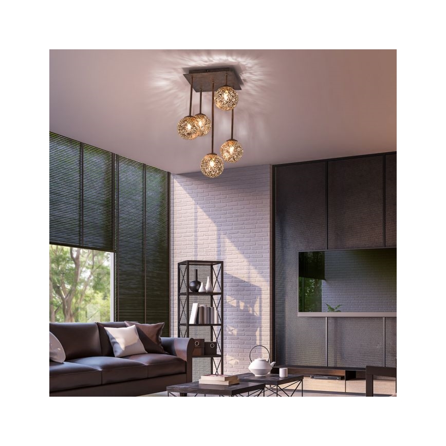 Paul Neuhaus 6234-48 - Suspension avec tige GRETA 5xG9/40W/230V