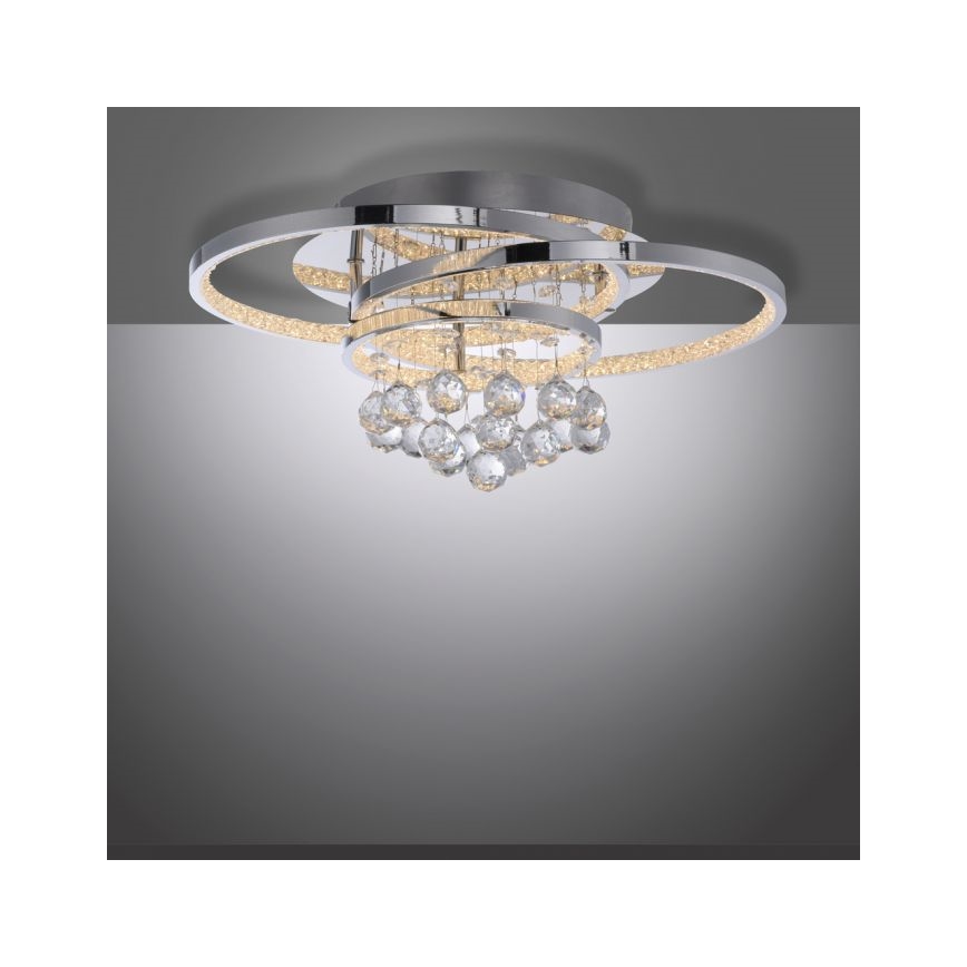 Paul Neuhaus 6267-17 - Plafonnier à intensité variable ROTAZO LED/32W/230V d. 45 cm chrome brillant