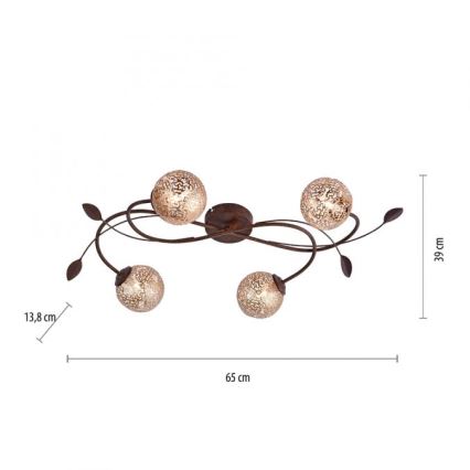 Paul Neuhaus 6395-48 - Plafonnier GRETA 4xG9/40W/230V