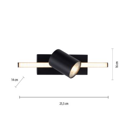 Paul Neuhaus 6523-18 - Spot LED BARIK 1xGU10/4,5W/230V + LED/3W