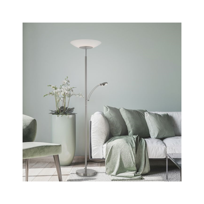 Paul Neuhaus 655-55 - Lampadaire LED dimmable ALFRED LED/28W+LED/4W/230V chrome brillant