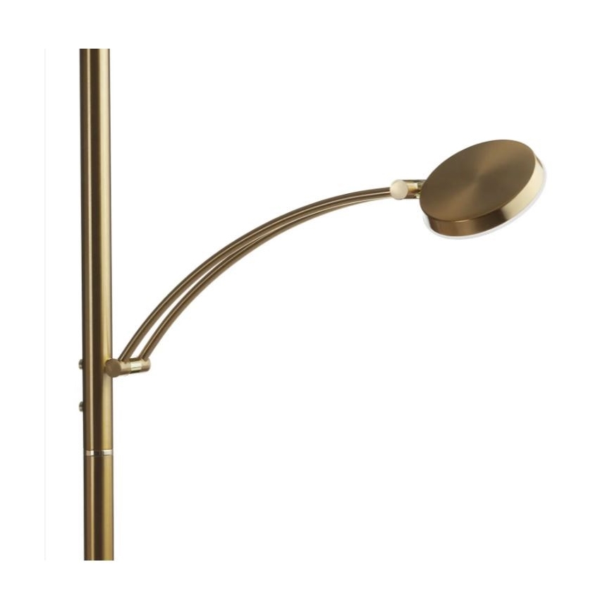 Paul Neuhaus - 655-60 - Lampadaire à intensité variable LED ALFRED 1xLED/28W/230V+1xLED/4W/230V laiton