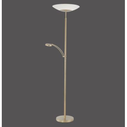 Paul Neuhaus 655-60 - Lampadaire LED dimmable ALFRED LED/28W/230V+LED/4W/230V laiton