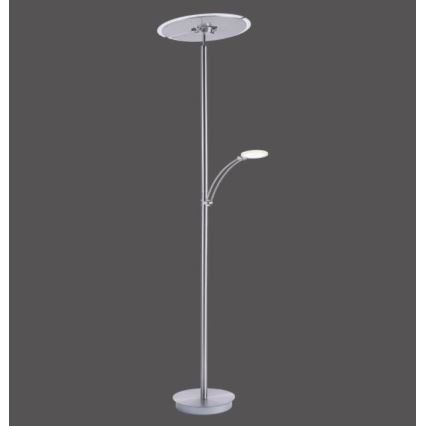 Paul Neuhaus 673-55 - Lampadaire sur pied LED dimmable ARTUR 2xLED/21W/230V+LED/6W chrome brillant