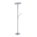 Paul Neuhaus 673-55 - Lampadaire sur pied LED dimmable ARTUR 2xLED/21W/230V+LED/6W chrome brillant
