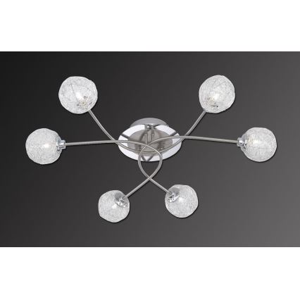 Paul Neuhaus 6796-55 - Lustre monté en surface WOMBLE 6xG9/28W/230V