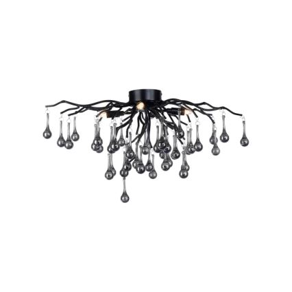 Paul Neuhaus 8090-18 - Lustre à montage en saillie ICICLE 4xG9/40W/230V 30x60 cm noir