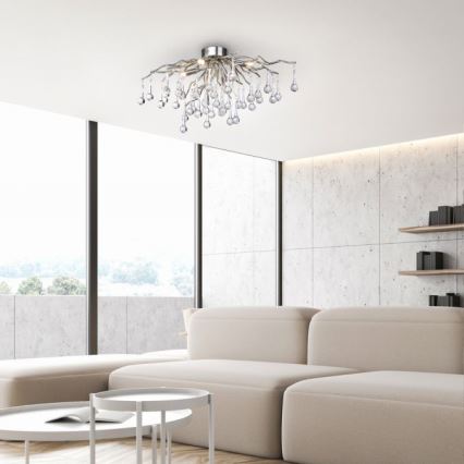 Paul Neuhaus 8090-55 - Plafonnier ICICLE 4xG9/40W/230V 30x60 cm chrome brillant