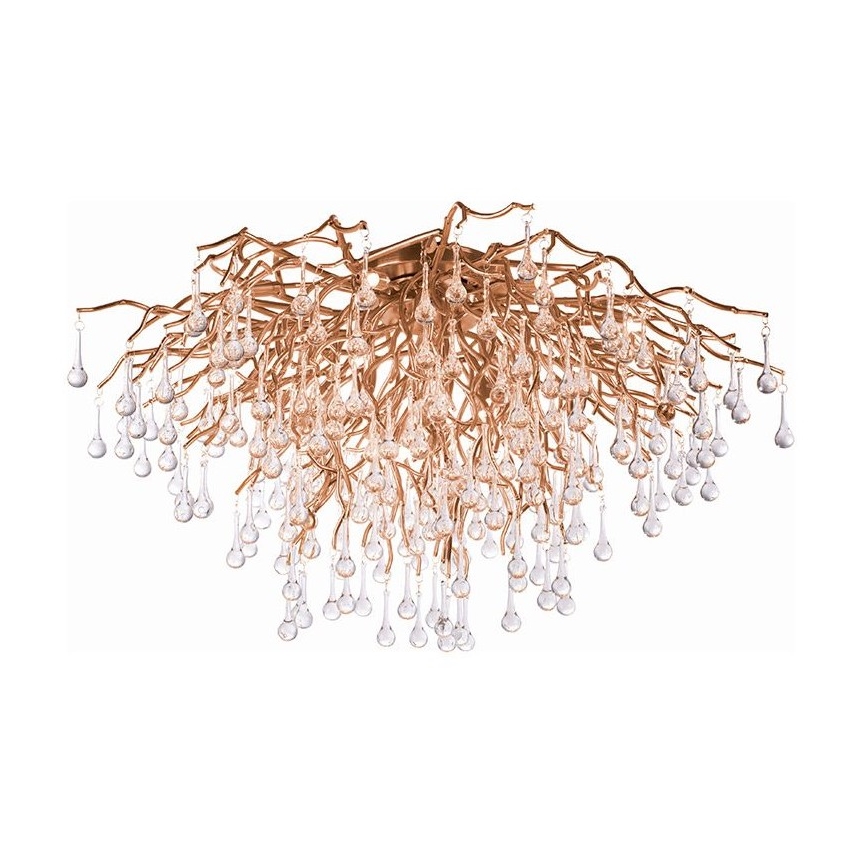 Paul Neuhaus 8092-11 - Plafonnier ICICLE 14xG9/40W/230V d. 100 cm laiton
