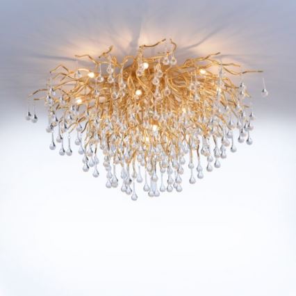 Paul Neuhaus 8092-11 - Plafonnier ICICLE 14xG9/40W/230V d. 100 cm laiton