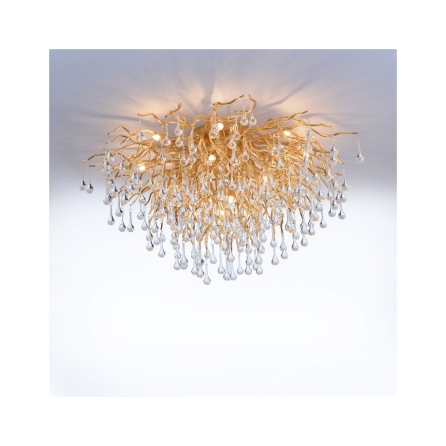 Paul Neuhaus 8092-11 - Plafonnier ICICLE 14xG9/40W/230V d. 100 cm laiton