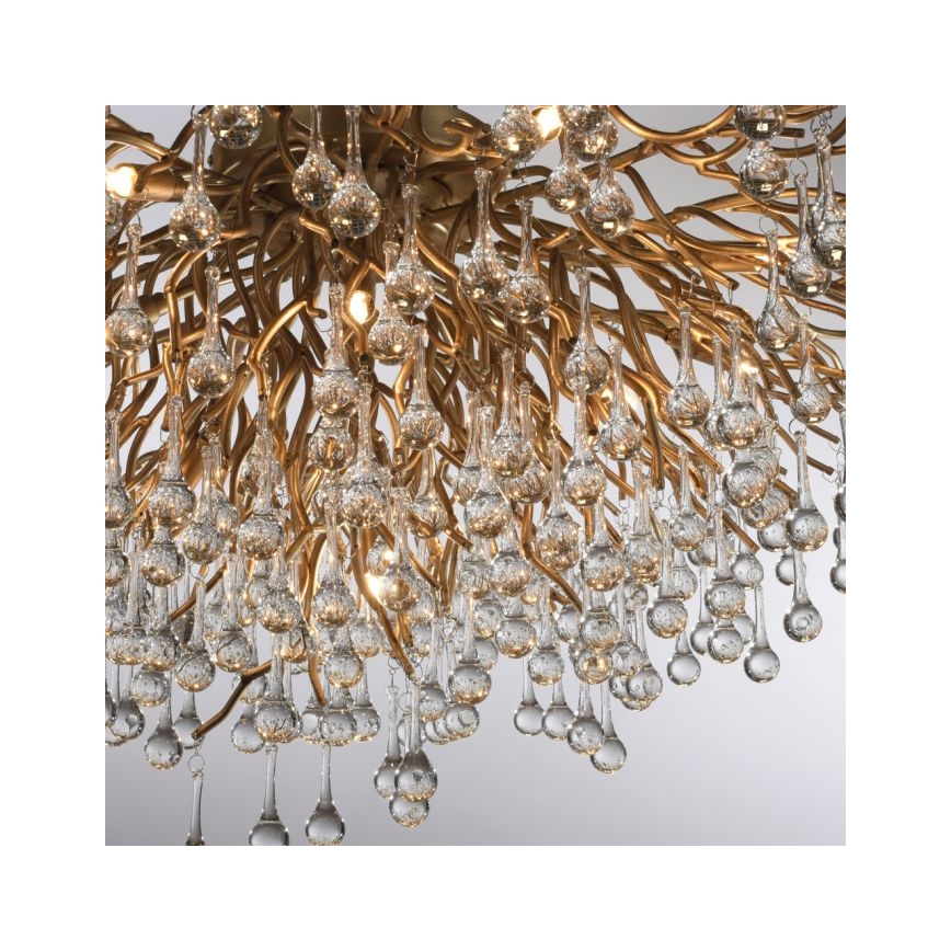 Paul Neuhaus 8092-11 - Plafonnier ICICLE 14xG9/40W/230V d. 100 cm laiton