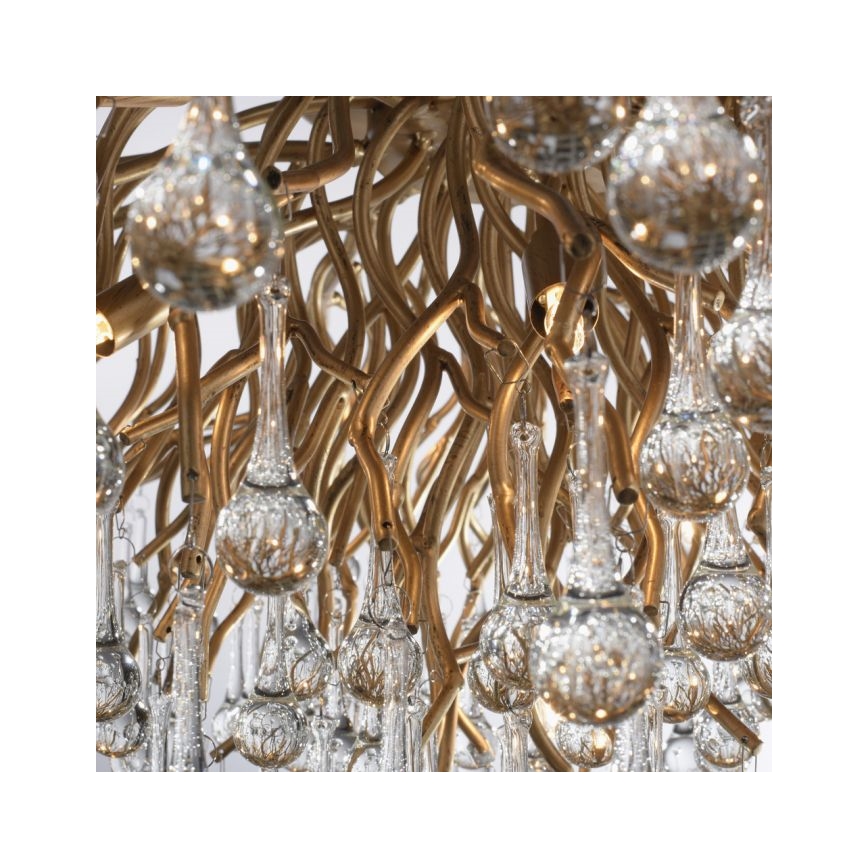 Paul Neuhaus 8092-11 - Plafonnier ICICLE 14xG9/40W/230V d. 100 cm laiton