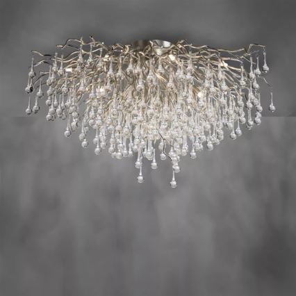 Paul Neuhaus 8092-55 - Lustre monté en surface ICICLE 14xG9/40W/230V Ø 100 cm chromé brillant