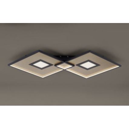 Paul Neuhaus 8378-18 - Plafonnier LED à intensité variable AMARA LED/45W/230V doré + télécommande