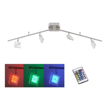 Paul Neuhaus 8644-17 - Spot LED RGB DAAN 4xLED/3,7W/230V + télécommande