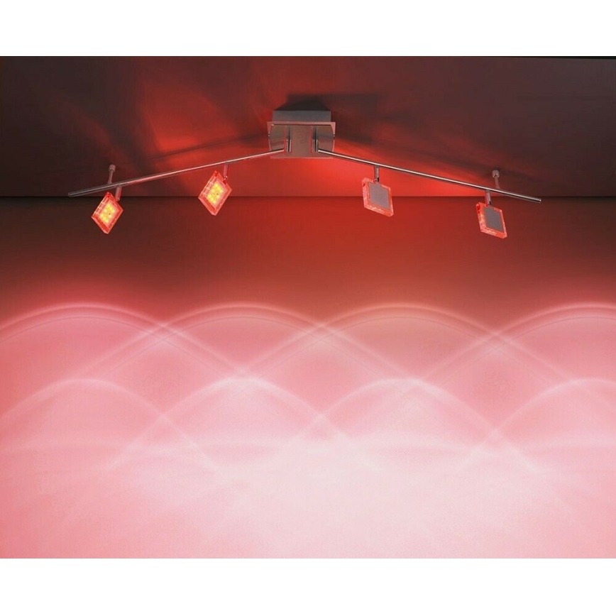 Paul Neuhaus 8644-17 - Spot LED RGB DAAN 4xLED/3,7W/230V + télécommande