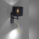 Paul Neuhaus 9646-18 - Lampe murale LED ROBIN 1xE27/40W/230V + LED/2,1W noire