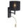 Paul Neuhaus 9646-18 - Lampe murale LED ROBIN 1xE27/40W/230V + LED/2,1W noire