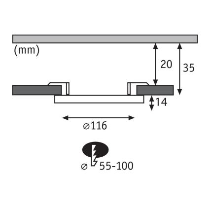 Paulmann 3725 - LED/6W Luminaire encastrable PROMO 230V