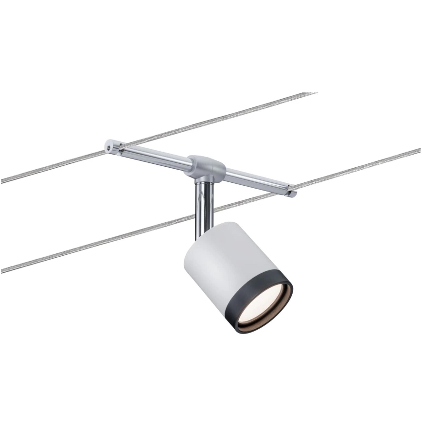 Paulmann 3981 - KIT complet TUBE, système de suspension par câble 230 V, 5× LED de 4 W, chrome mat/noir