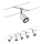 Paulmann 3981 - LOT 5xLED/4W Spot pour système de câble TUBE 230V