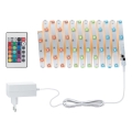 Paulmann 3988 - Ruban LED RGBW 13W dimmable TIP 5 m 230V + télécommande