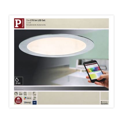 Paulmann 50027 - LED RGBW/3,5W IP44 Luminaire encastré de salle de bain à intensité variable SMART HOME 230V 2700-6500K