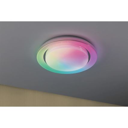 Paulmann 70546 - Plafonnier à intensité variable LED RGBW/22W RAINBOW 230V 3000-6500K + Télécommande