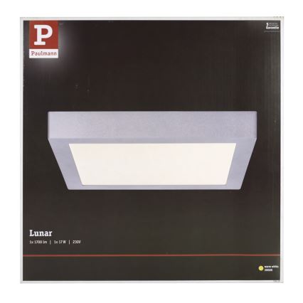 Paulmann 70650 - LED/17W Plafonnier LUNAR 230V 30x30 cm chrome mat