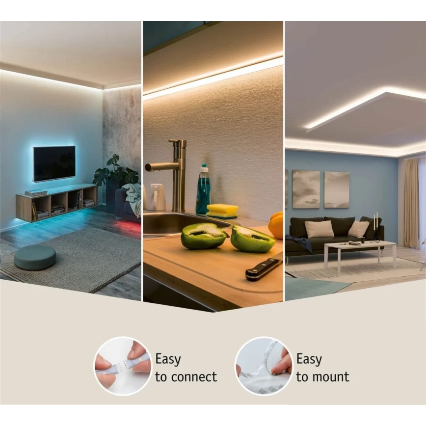 Paulmann 70672 - LED/18W IP44 Ruban de salle de bain à intensité variable MAXLED 1,5 m 2700K 230V