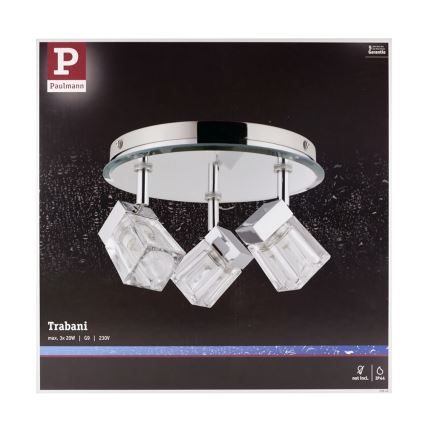 Paulmann 70842 - 3xG9/20W IP44 Spot salle de bain TRABANI 230V