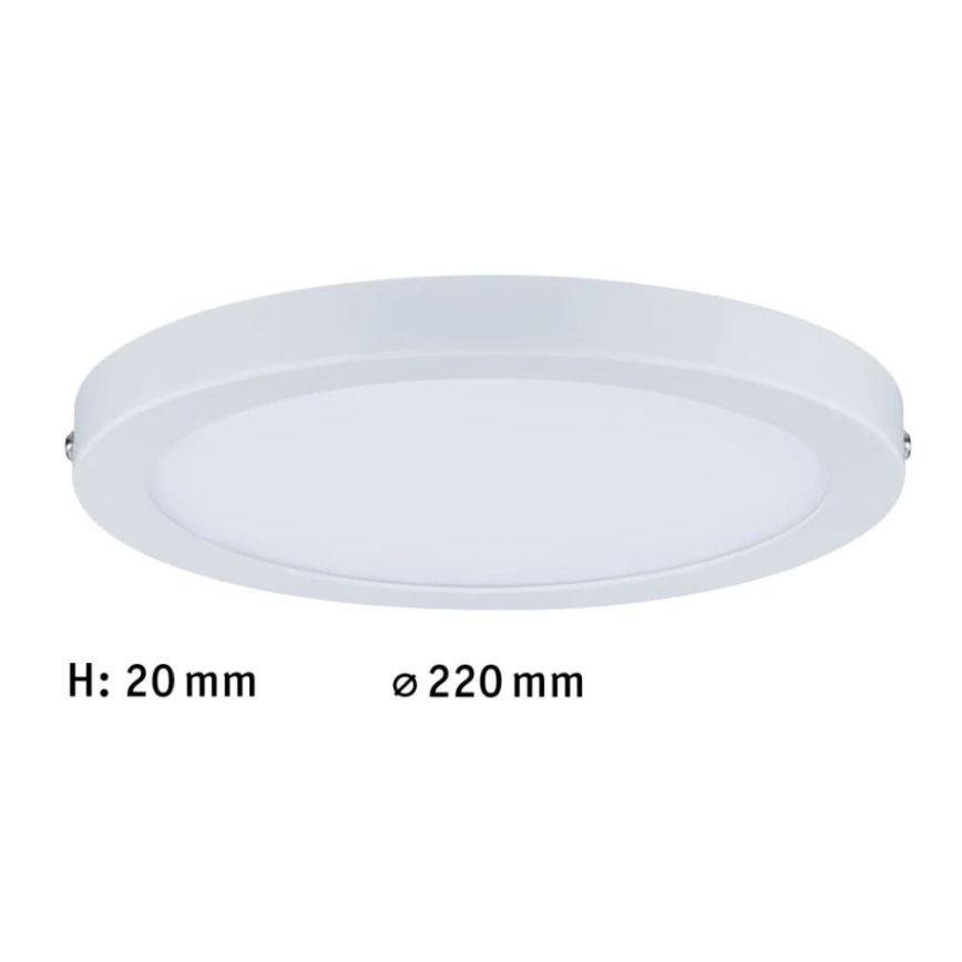 Paulmann 70868 - Panneau à intensité variable LED/18,5W ATRIA 230V 2700K d. 22 cm blanc