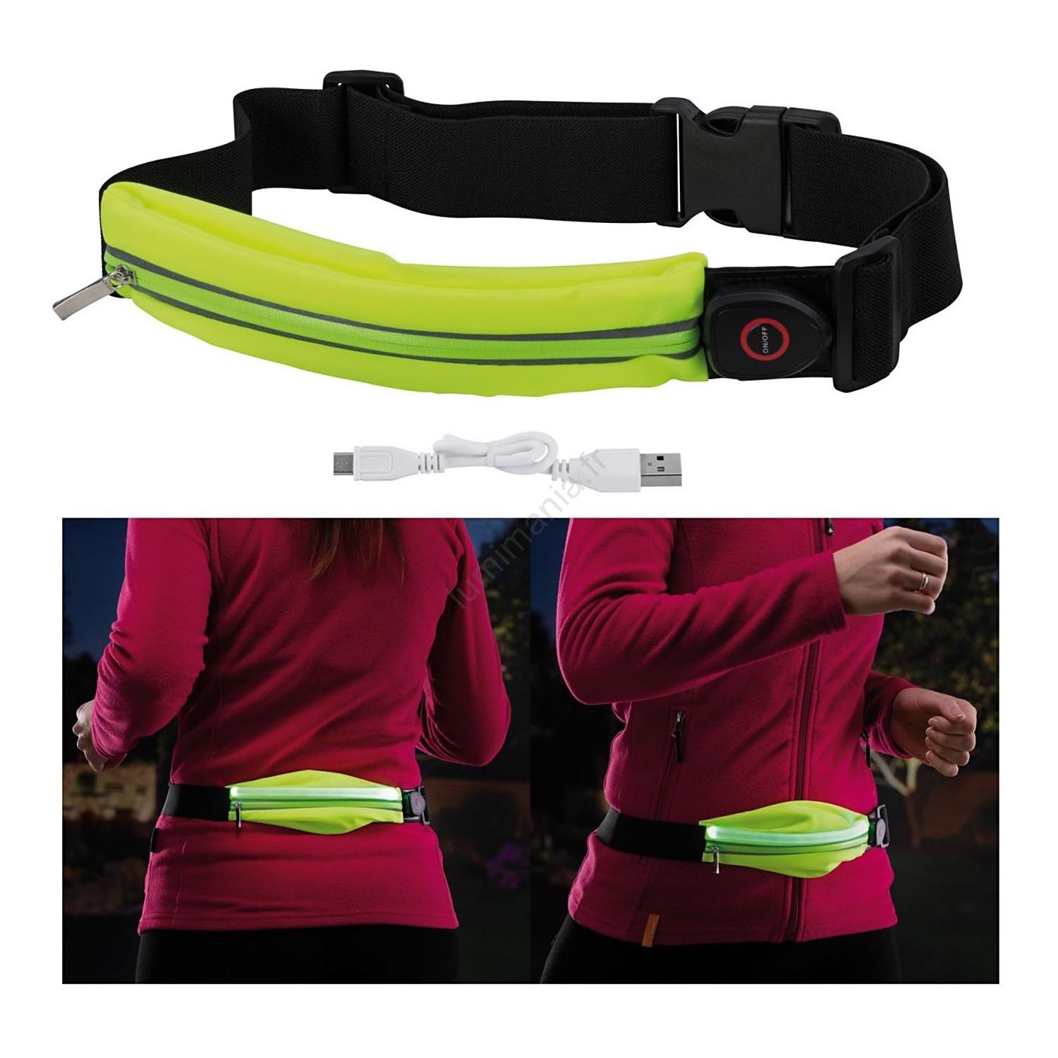 Ceinture De Course Avec 3 Poches – Noire – Légère Et Pratique Pour Running, Sport, Quotidien