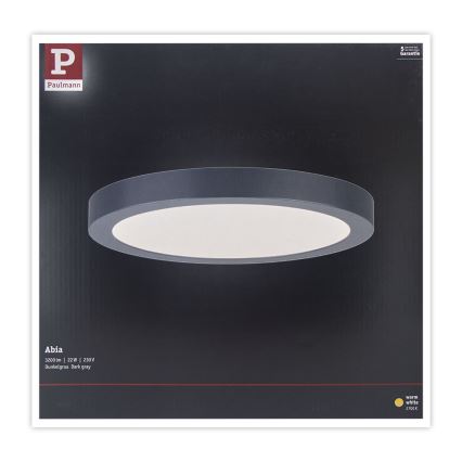 Paulmann 70988 - LED/22W Plafonnier ABIA 230V anthracite